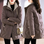 Mid-Length Loose Simple Cotton-Padded Coat 2026 - Minimalist Winter Jacket - DanaFashionstore