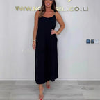 Solid Color Sling Wide Leg Jumpsuit 2026 - Casual Summer Jumpsuit - DanaFashionstore