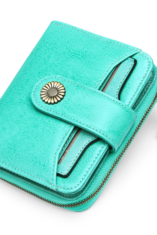 Oil Wax Genuine Leather Lady's Wallet European And American Style