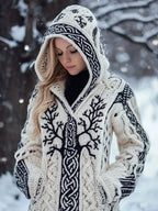 Women's Skin-friendly, Anti-pilling Knitted Cardigan With A Round Neckline, Loose Fit, And Long Length - DanaFashionstore