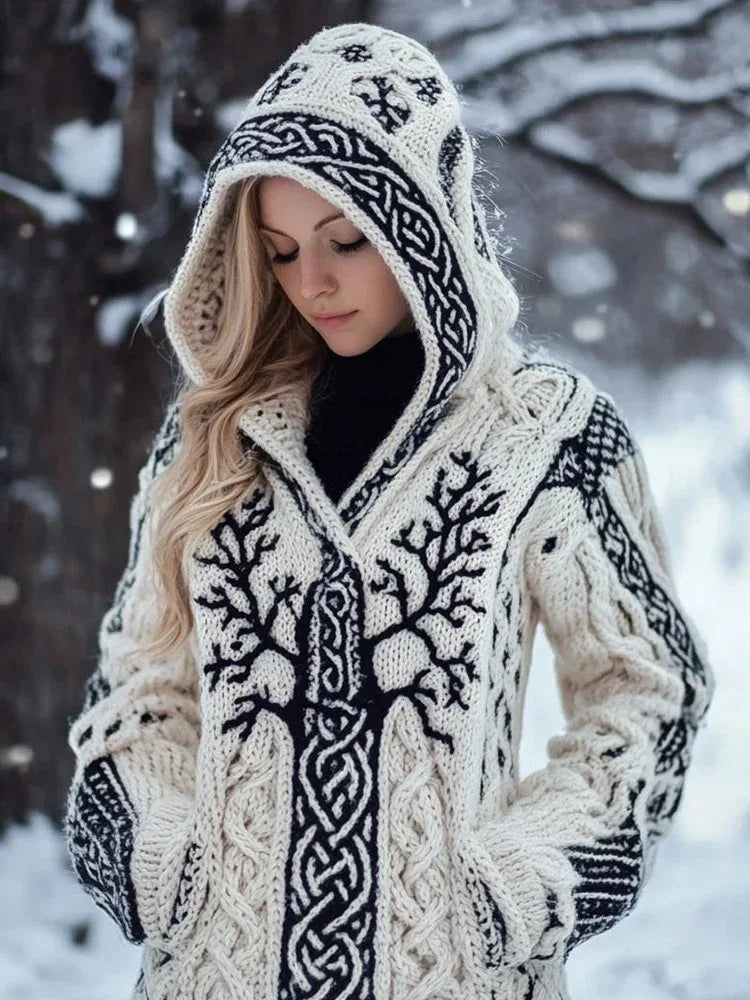 Women's Skin-friendly, Anti-pilling Knitted Cardigan With A Round Neckline, Loose Fit, And Long Length - DanaFashionstore