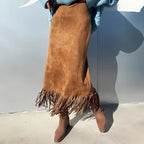 Women's Fashionable Elegant Long Suede Skirt Comfortable Slim Fit - DanaFashionstore