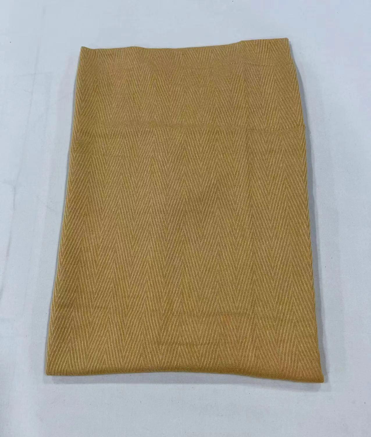 Herringbone Pattern Monochrome Artificial Cashmere Scarf Women's Simple Casual Style Tassel Warm Shawl - DanaFashionstore