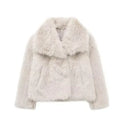 Winter Plush Coat Fashion Warm Thicken Fluffy Lapel Jacket Outwear Casual Long Sleeve Tops Womens Clothing - DanaFashionstore
