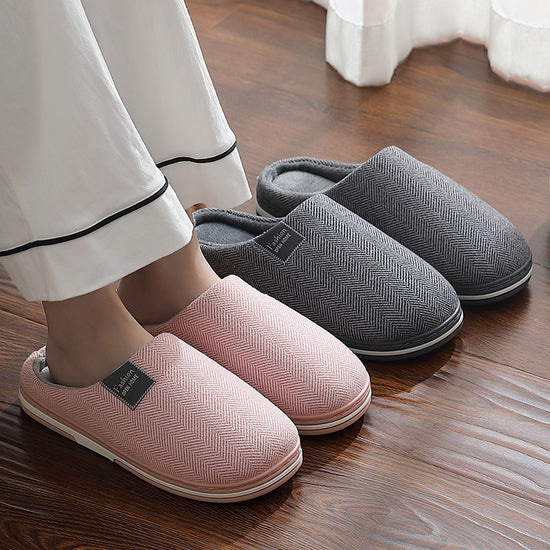 Low-heeled Warm Confinement Suede Slippers