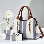 Crossbody Large Capacity New Son And Mother Canvas Contrast Color Handbags - DanaFashionstore