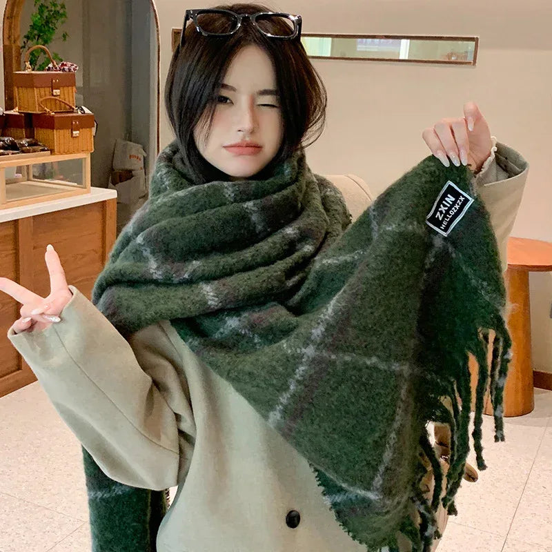 Fashion Scarf Casual Plaid Printed Warm Neck Protection Scarf - DanaFashionstore