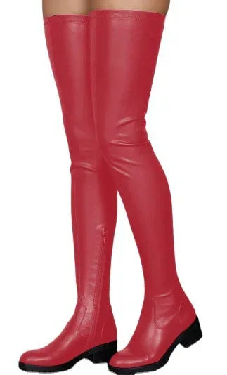 New Women's Long-tube Elastic Low-heel Boots - DanaFashionstore