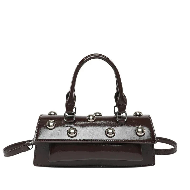 Fashion Rivet Handbag Women's Shoulder Messenger Tote Bag - DanaFashionstore