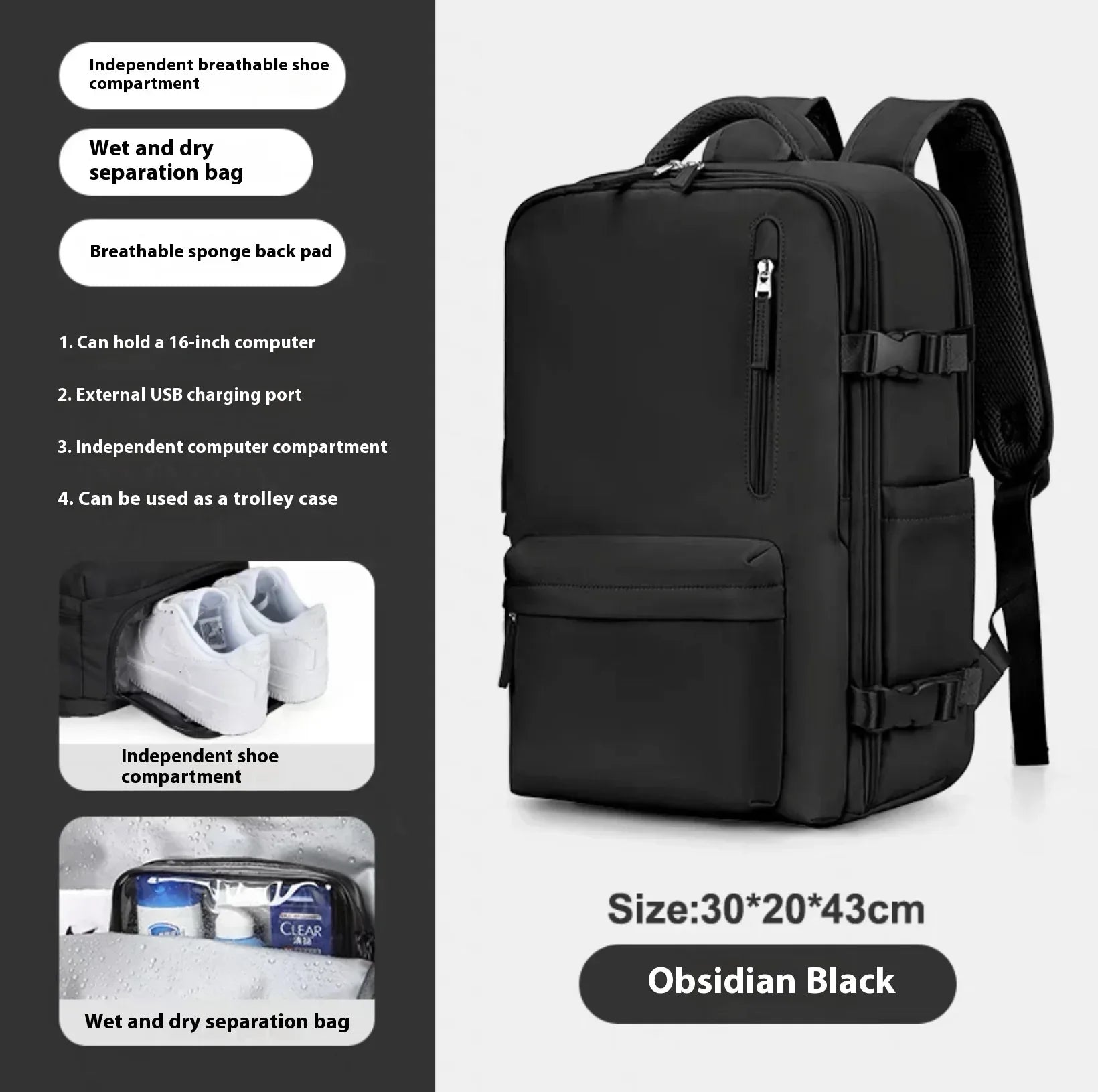 Fashion Large Capacity Travel Backpack Student School Bags - DanaFashionstore