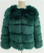 Women's Fox Fur Coat Coat Warm Fluffy
