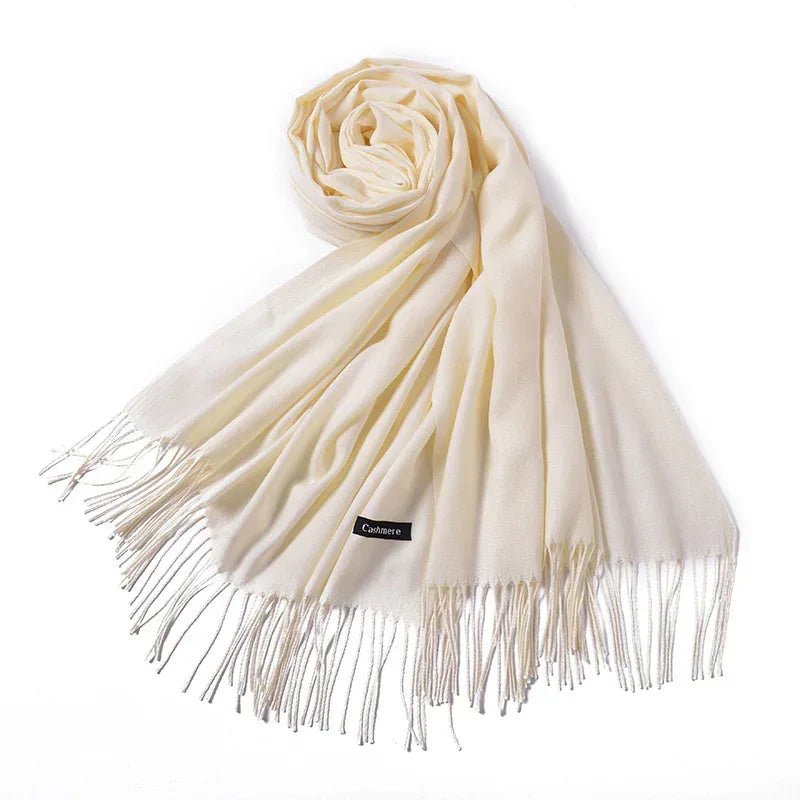 Women's Cashmere Warm Red Annual Meeting Scarf - DanaFashionstore