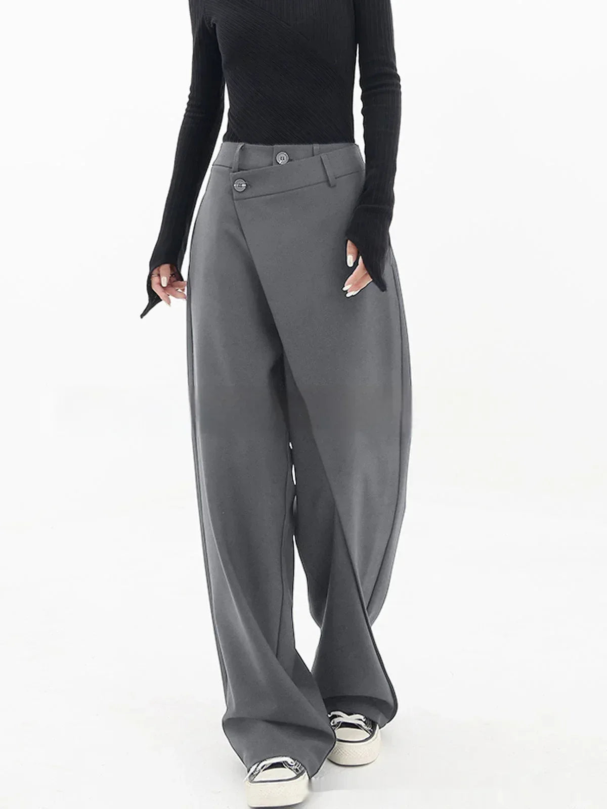 Irregular Wide-leg Pants Ins Fashion Loose Trousers Women's Clothing - DanaFashionstore