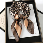 Artificial Silk Striped High-grade Korean Style Stylish Beach Arm Bag Silk Scarf - DanaFashionstore