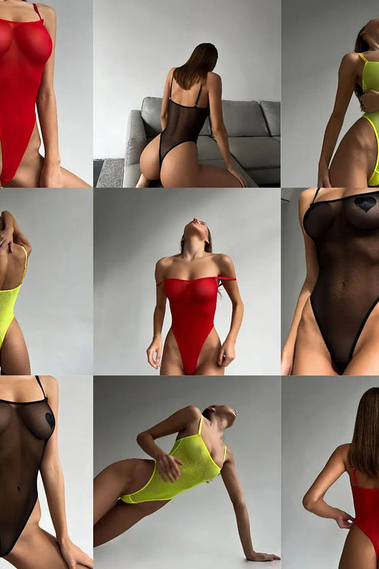 Sheer Mesh Sexy Backless Temptation Jumpsuit Sexy Lingerie