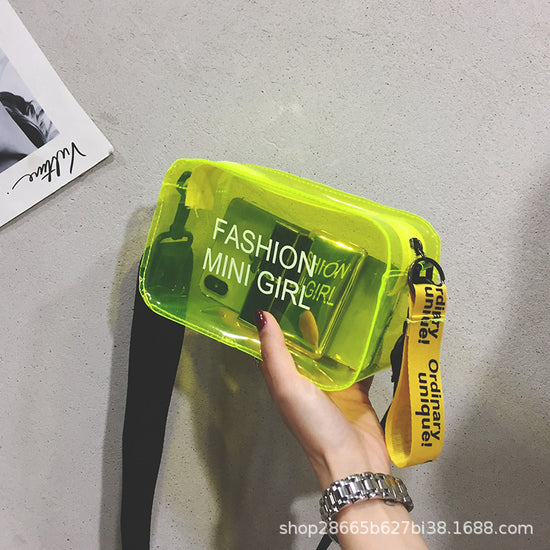Transparent Square Fashion Trend Jelly Single Shoulder Diagonal Cross Bag - Dana Fashion