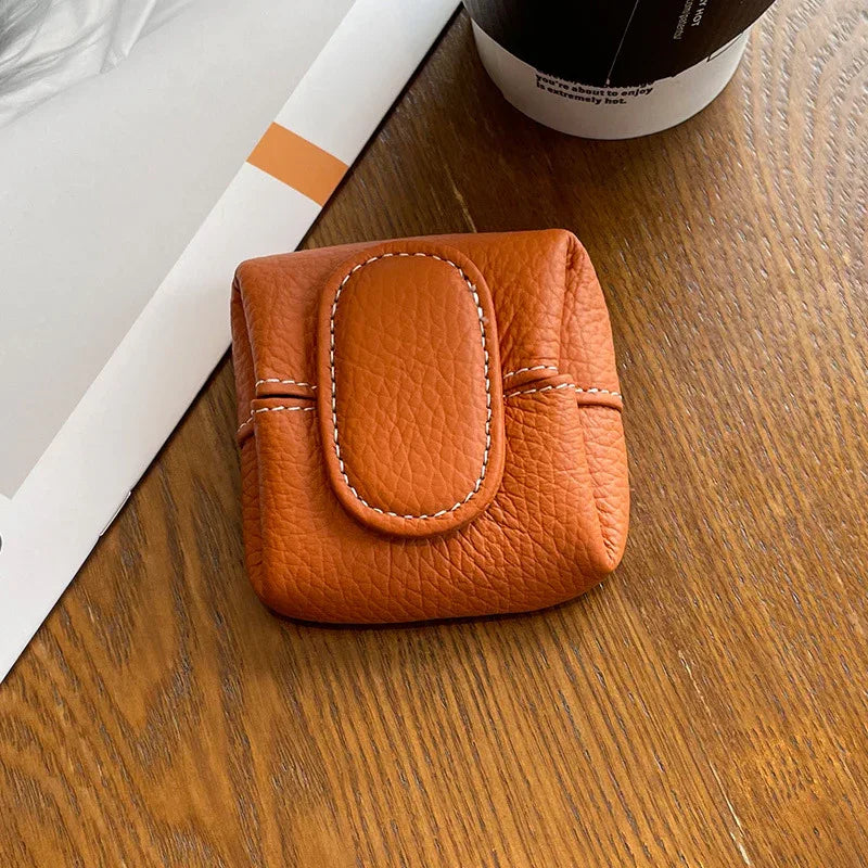 Coin Purse Women's Buckle First Layer Cowhide Coin Purse Key Case Carry Bag - DanaFashionstore