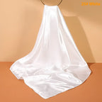 Pure Color Silk Scarf Artificial Silk 90cm Shiny Satin Shawl - DanaFashionstore