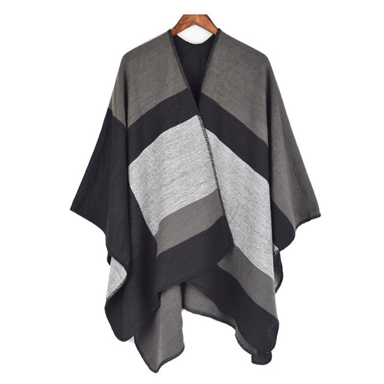 Women's Jacquard Silver Silk Shawl