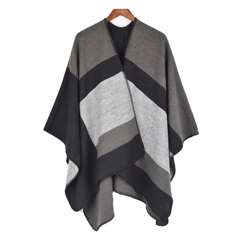 Women's Jacquard Silver Silk Shawl - DanaFashionstore