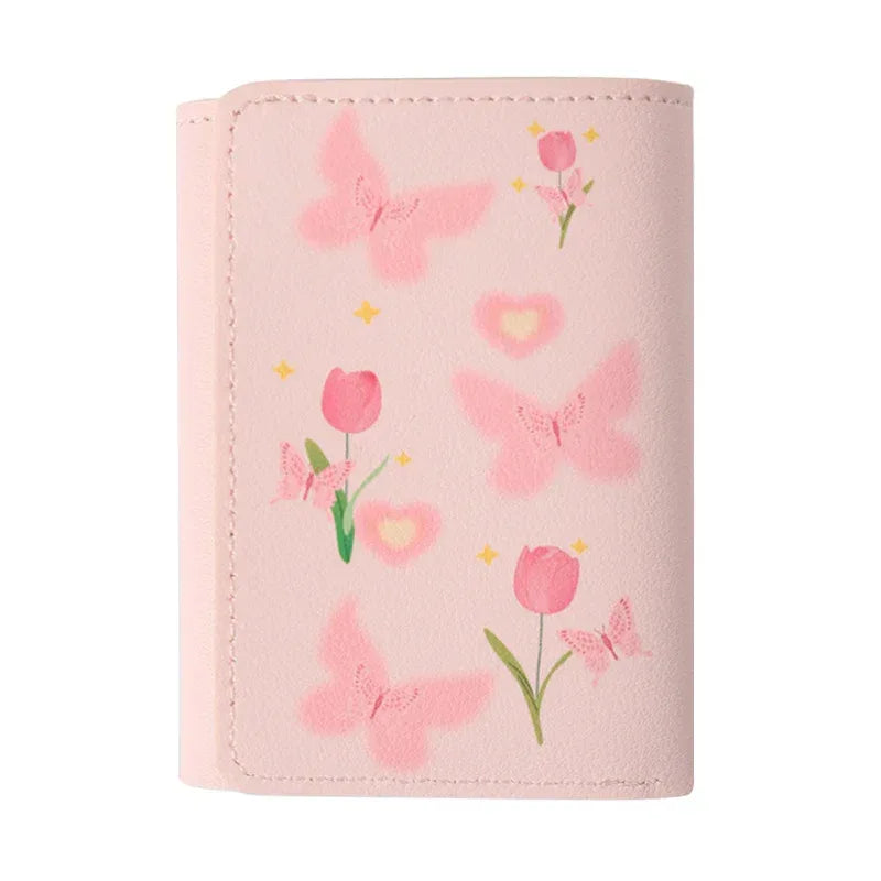 Butterfly-patterned Short Style Three-fold Wallet Multifunction - DanaFashionstore