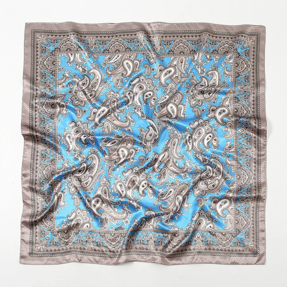 Paisley Printed 90 Square Scarf Retro Fashion Shawl - DanaFashionstore