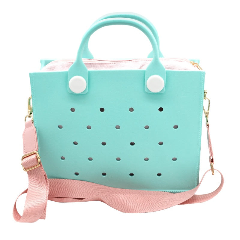 Waterproof EVA Handbag Punching Women's Tote Bags With Shoulder Strap For Women Hand Tote Bag Beach Bag - Dana Fashion