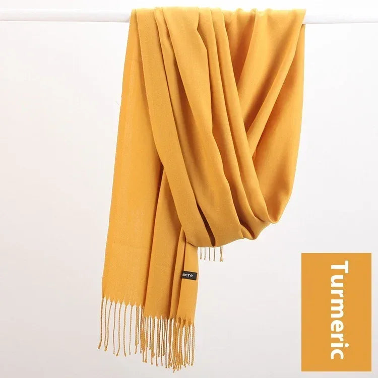 Pure Color Warm Keeping Scarf All-match Cashmere Shawl - DanaFashionstore