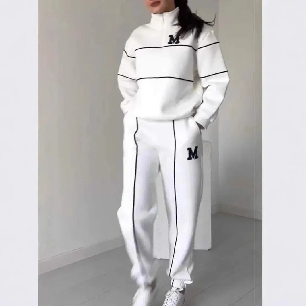 Womens 2 Piece Outfits Lounge Hoodless Pullover Sweatshirt Sweatsuit Sets Sweatshirt Baggy Fashion Sweatpants With Pockets - DanaFashionstore