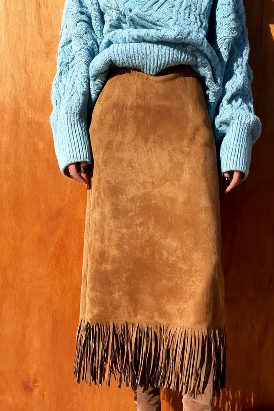 Women's Fashionable Elegant Long Suede Skirt Comfortable Slim Fit