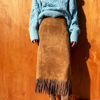 Women's Fashionable Elegant Long Suede Skirt Comfortable Slim Fit - DanaFashionstore