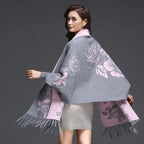 Mid-length Tassels Loose-fitting Knitted Cardigan Thickened Sweater Cashmere Outerwear - DanaFashionstore
