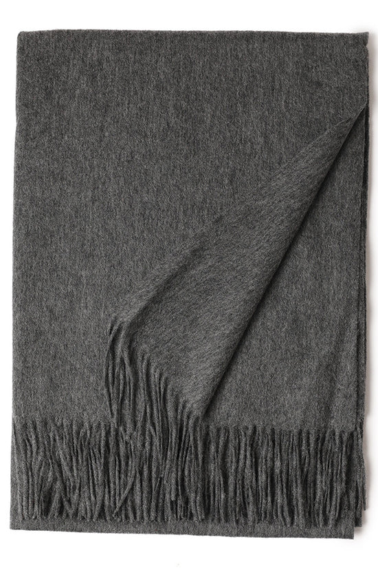 New Solid Color Wool Long Beard Warm Tassel Scarf Thick