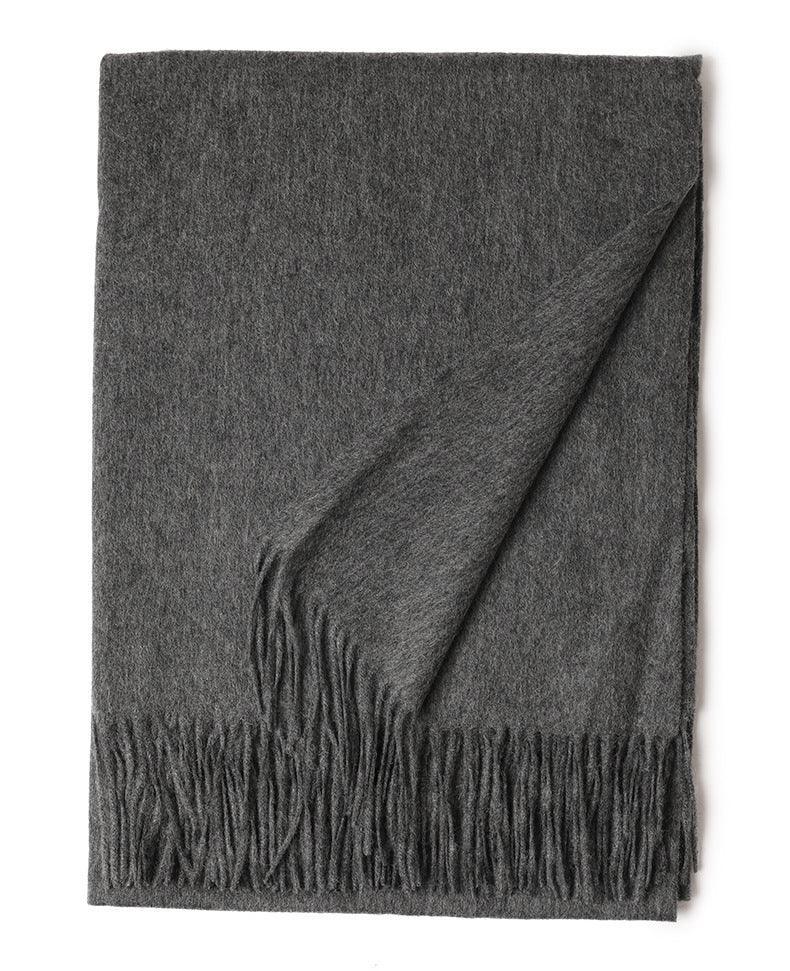 New Solid Color Wool Long Beard Warm Tassel Scarf Thick - DanaFashionstore