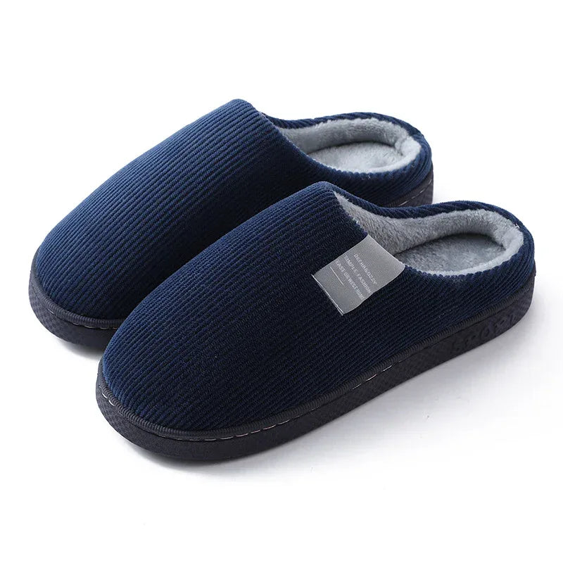 Indoor Corduroy Shoes Warm Plush Home Slipper Anti Slip Floor Bedroom Shoes Autumn Winter - DanaFashionstore