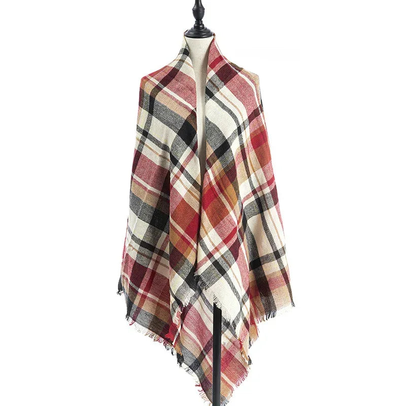 Women's Cashmere-like Plus-sized Double-sided Qicaigei Scarf Shawl - DanaFashionstore