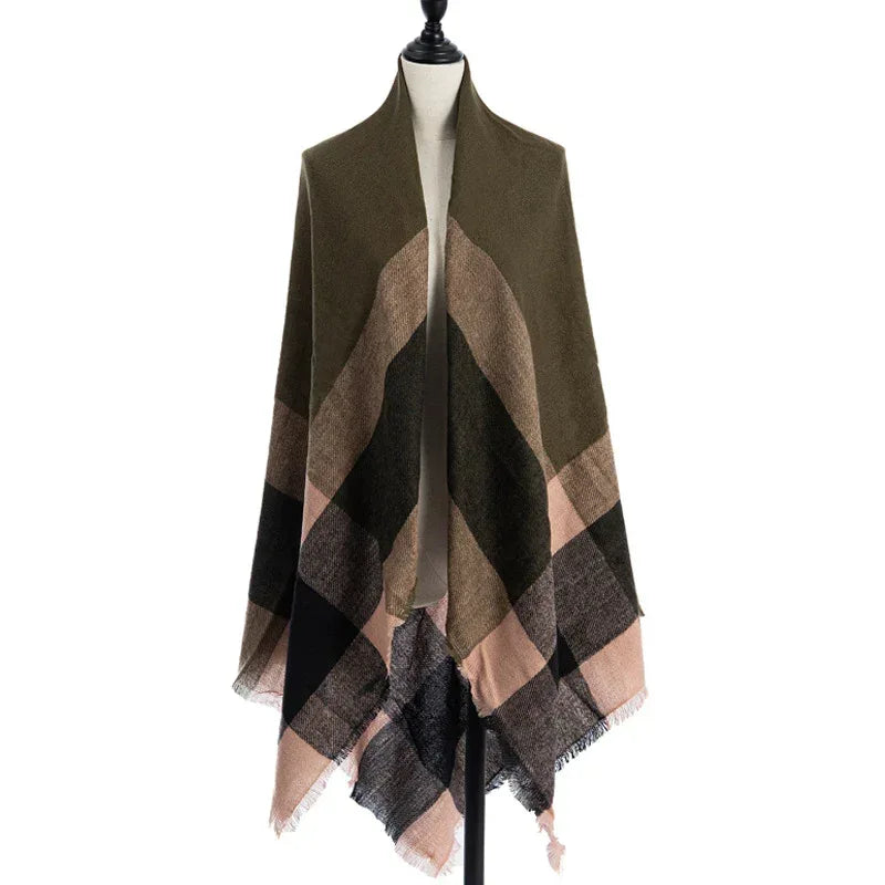 Women's Cashmere-like Plus-sized Double-sided Qicaigei Scarf Shawl - DanaFashionstore