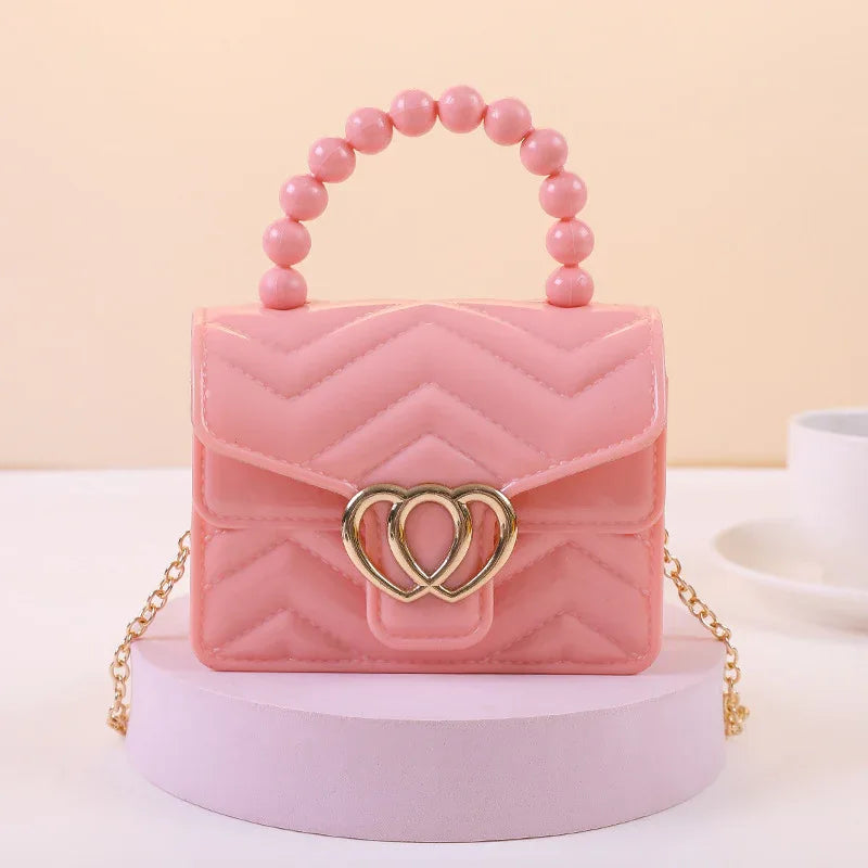 One Shoulder Messenger Mini Chain Key Pearl Jelly Bag - DanaFashionstore