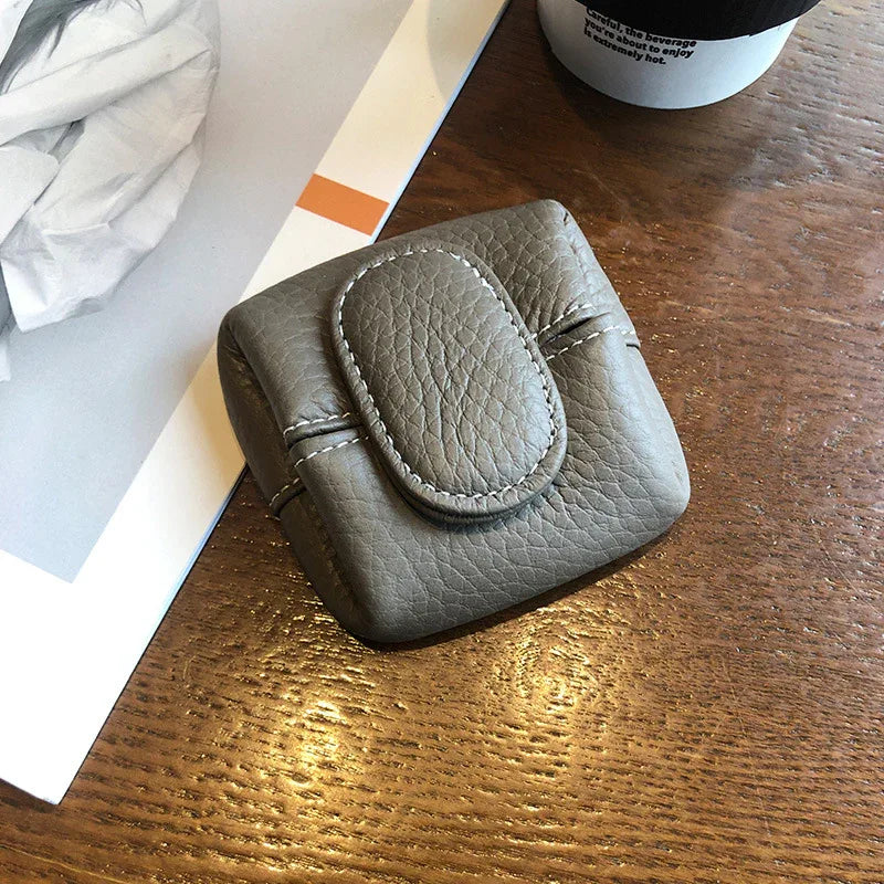 Coin Purse Women's Buckle First Layer Cowhide Coin Purse Key Case Carry Bag - DanaFashionstore