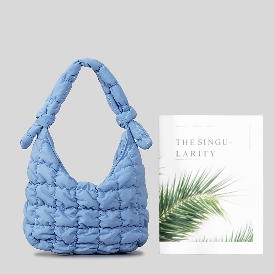 Simple Quilted Bubble Texture Cloud Pleated Handbag For Women - Dana Fashion