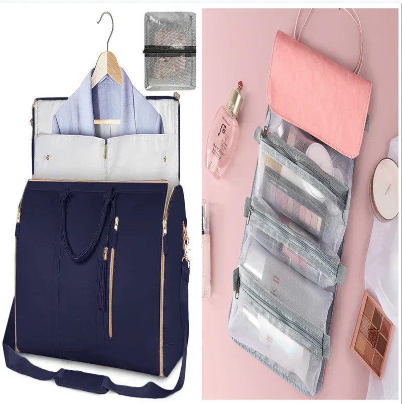 Large Capacity Travel Duffle Bag Women's Handbag Folding Suit Bag Waterproof Clothes Totes - DanaFashionstore