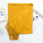 Annual Meeting Warm Cashmere Tassel Scarf - DanaFashionstore
