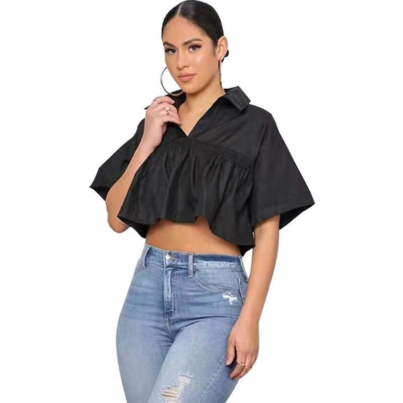 Early Autumn Fashion Autumn Clothes Fashion $59.00 Dana Fashion Color: 917black short sleeved Size: L Women's clothing Product information: Sleeve type: regular sleeve Main fabric composition: Polyester Fiber Size: S,M,L,XL,XXL Style type: temperament com