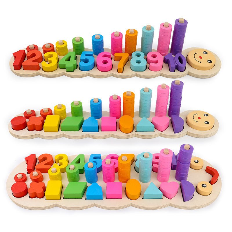 Early Childhood Education Wooden Logarithmic Board $30.39 Dana Fashion Color: 1style Baby & Mother Overview: Different colors of numbers, geometric figures, beads, through learning can be In order to let the baby recognize some graphic shapes and colors i