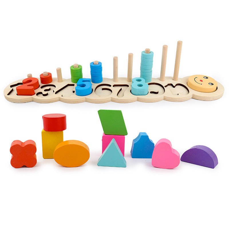 Early Childhood Education Wooden Logarithmic Board $30.39 Dana Fashion Color: 1style Baby & Mother Overview: Different colors of numbers, geometric figures, beads, through learning can be In order to let the baby recognize some graphic shapes and colors i