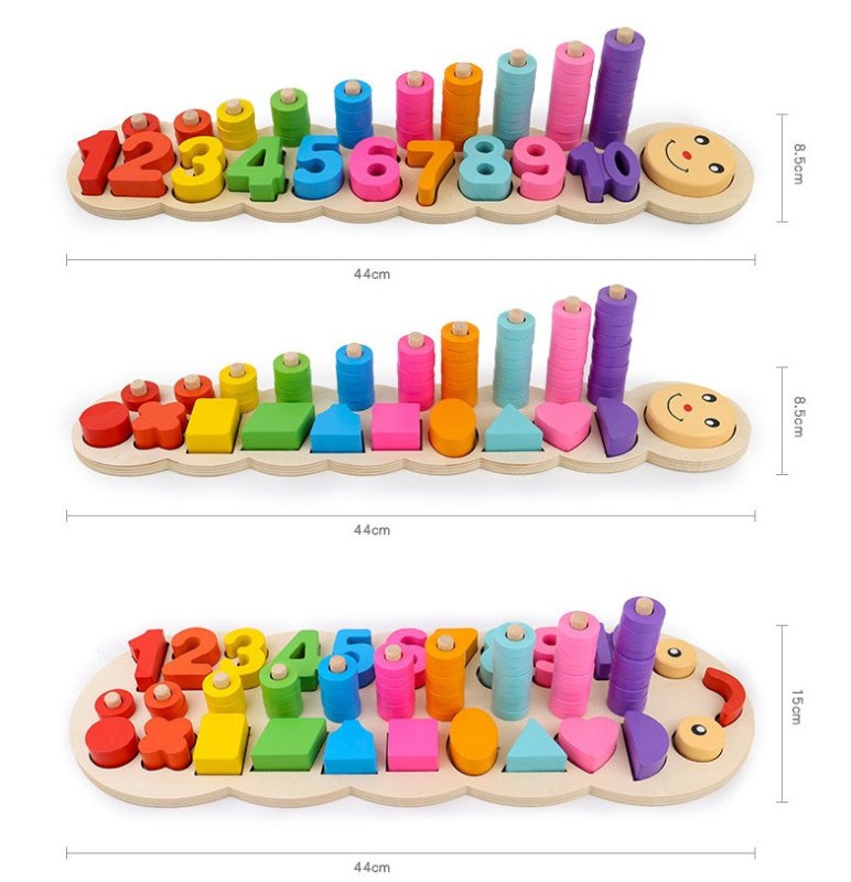 Early Childhood Education Wooden Logarithmic Board $30.39 Dana Fashion Color: 1style Baby & Mother Overview: Different colors of numbers, geometric figures, beads, through learning can be In order to let the baby recognize some graphic shapes and colors i