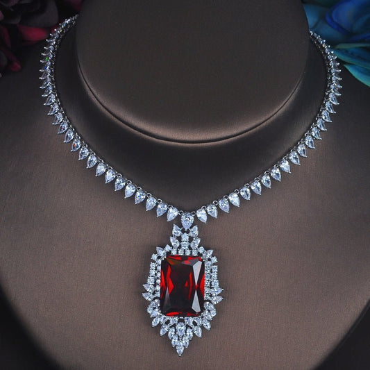 Earrings Set Toast Clothing Matching Set Gifts Fashion Jewelry Women $79.00 Dana Fashion Color: Red Women's Accessories Product information: Style: Europe and America Treatment process: inlaid with gems Style: Women's Set combination: earrings + item acce