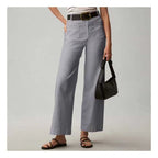 Plus-size High-waisted Slimming Solid-color Suit Pants