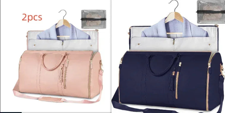 Large Capacity Travel Duffle Bag Women's Handbag Folding Suit Bag Waterproof Clothes Totes - DanaFashionstore
