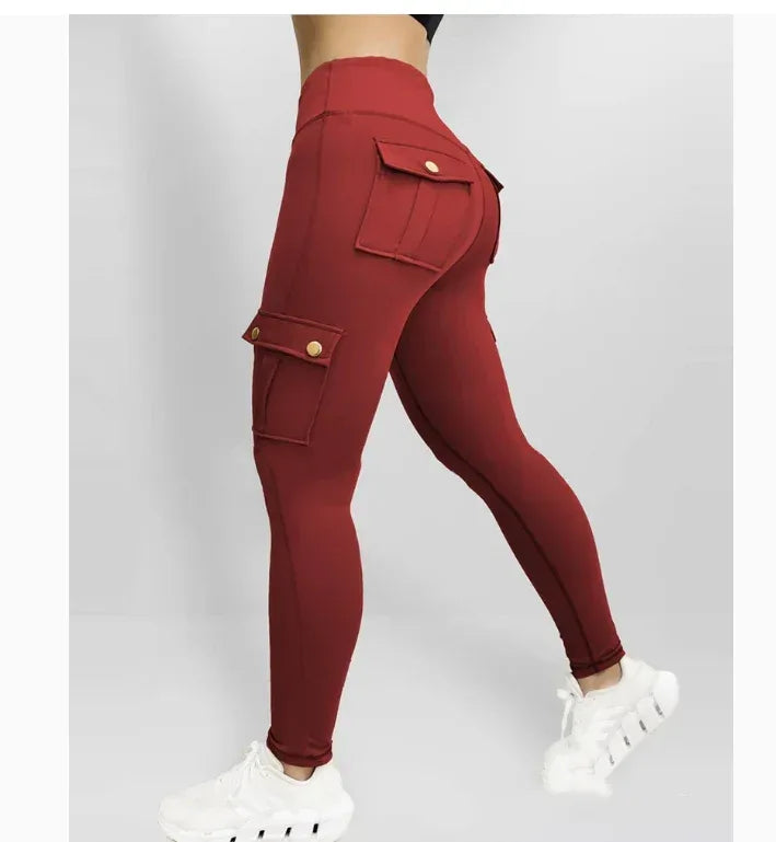 Workwear With Pocket Fitness Pants For Women High Elastic Tight - DanaFashionstore